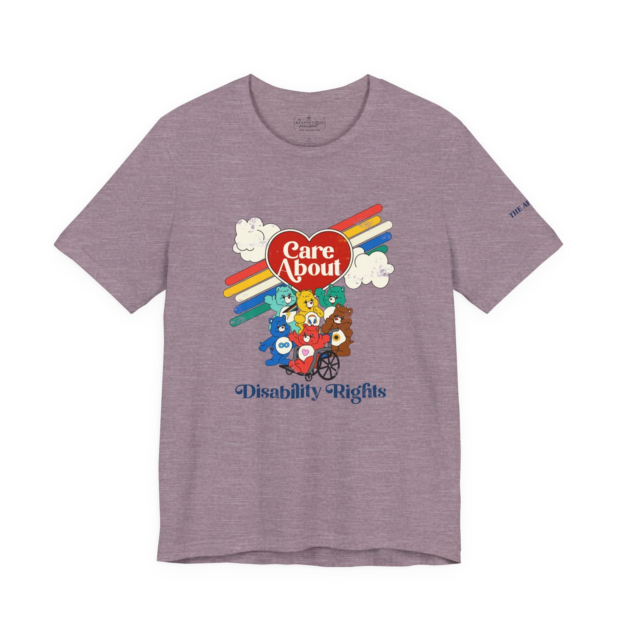 Care About Disability Rights - Retro 80s Vibe - Unisex Jersey Short Sleeve Tee